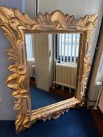Grote Spiegel met Gouden Rand - Unieke Lijst, Ophalen, Gebruikt, 100 tot 125 cm, 150 tot 200 cm
