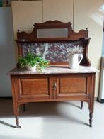 Antieke meubel /wastafel met marmeren boven blad, Antiek en Kunst, Ophalen