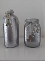 Set van 2 zilveren vaasjes, Ophalen, Gebruikt, Overige kleuren, Glas