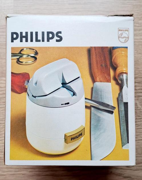Vintage elektrische messenslijper Philips HR 2503, Huis en Inrichting, Keuken | Keukenbenodigdheden, Gebruikt, Ophalen of Verzenden