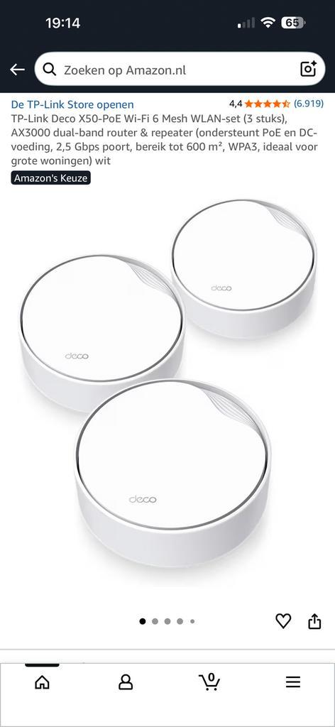 TP-Link Deco X50-POE - Mesh Systeem - ZGAN - betreft 4 stuks, Computers en Software, Routers en Modems, Zo goed als nieuw, Ophalen of Verzenden