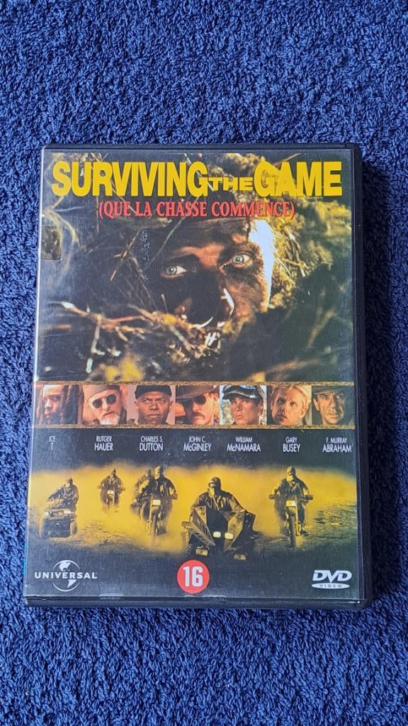 Surviving the Game "Rutger Hauer, Gary Busey, Ice-T", Cd's en Dvd's, Alle leeftijden, Ophalen of Verzenden, Zo goed als nieuw