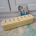 Vintage geel emaille spaarpot / huishoudpot van Brabantia, Ophalen of Verzenden, Gebruikt, Metaal of Blik, Overige thema's