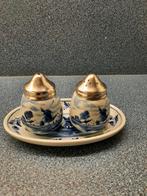 Peper en zoutstelletje met zilveren doppen, Antiek en Kunst, Ophalen of Verzenden