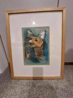 Een mooi origineel schilderij, 43x53cm(20x29cm), Ophalen of Verzenden