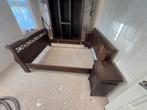 Bedombouw 180x200 met kastjes, Huis en Inrichting, Ophalen, Gebruikt, Bruin, Tweepersoons