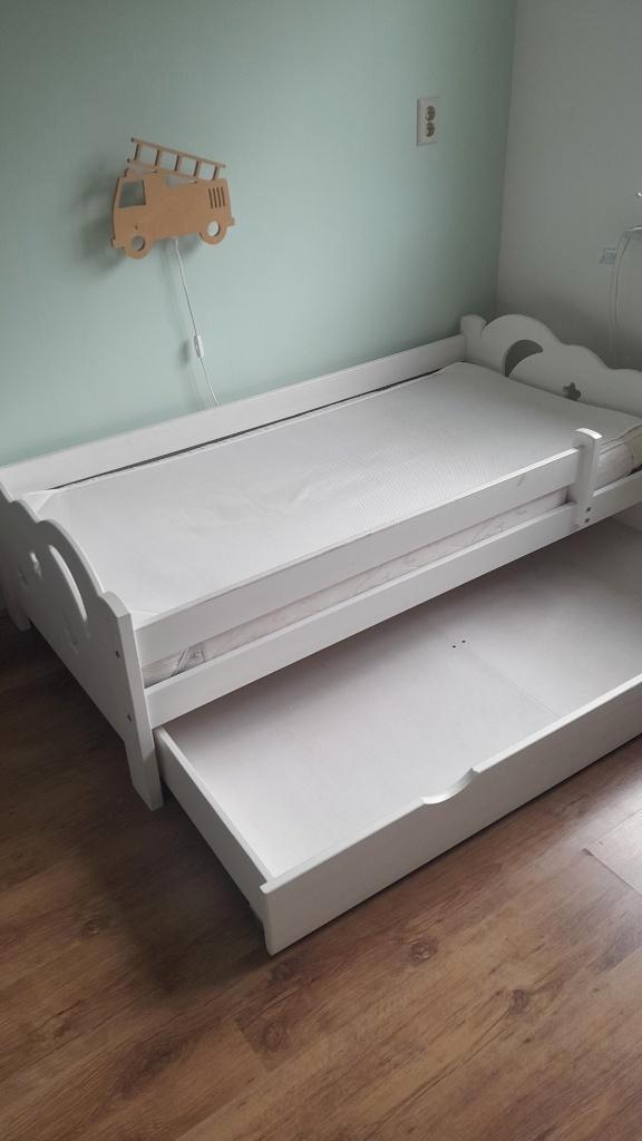 Kinderbed 1.60m incl. onderla, Kinderen en Baby's, Kinderkamer | Bedden, Gebruikt, 140 tot 160 cm, 70 tot 85 cm, Lattenbodem, Matras