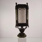 Louis XIV-stijl vitrinekast zink & groen marmer, ca. 1900, Antiek en Kunst, Ophalen