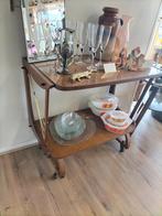 Vintage Serveerwagen / Bijzettafel theewagen jaren 60, Huis en Inrichting, Ophalen, Geen, Geen, Geen