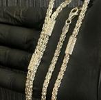 Zilveren 925 koningsketting aanbieding italy, Sieraden, Tassen en Uiterlijk, Kettingen, Ophalen of Verzenden, Nieuw, Zilver, Goud