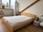 Bed 140x200 IKEA Malm inclusief lattenbodem + gratis matras, Huis en Inrichting, Ophalen, Gebruikt, Bruin, Tweepersoons