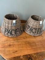 Riviera Maison rustic rattan lampenkapjes, 2 stuks, Huis en Inrichting, Lampen | Lampenkappen, Ophalen of Verzenden, Gebruikt