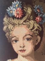 Een practig schilderij in kruissteek, mooie kleuren., Antiek en Kunst, Curiosa en Brocante, Ophalen of Verzenden