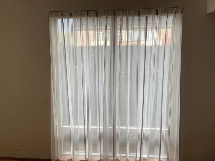 Vitrage inbetween, Huis en Inrichting, Stoffering | Gordijnen en Lamellen, Zo goed als nieuw, 200 cm of meer, 200 cm of meer, Wit