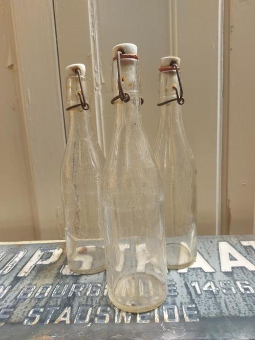 Glazen flesjes voor in een flessenrek, Antiek en Kunst, Curiosa en Brocante, Ophalen of Verzenden