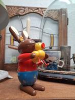 vintage houten erzgebirgische paashaas made in germany, Ophalen of Verzenden, Gebruikt