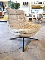 Draai fauteuil in zachte bouclé stof en brede zitting, Ophalen, ., Nieuw, 75 tot 100 cm