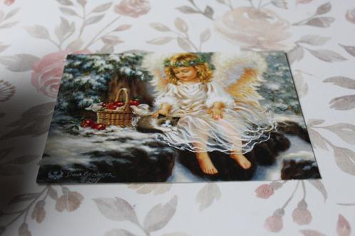 Kerst Postkaart - Kleine Engel met slapend Kitten, Finland, Verzamelen, Ansichtkaarten | Themakaarten, Ongelopen, 1980 tot heden