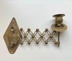 Antieke Messing Wandkandelaar Uitschuifbaar, Antiek en Kunst, Ophalen of Verzenden, Koper of Brons
