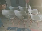 Replica Vitra Eames & DSW 6 eetkamerstoelen, Ophalen, Gebruikt, Grijs, Vijf, Zes of meer stoelen