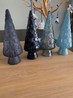 4 blauwe kerstboompjes, Diversen, Kerst, Ophalen of Verzenden