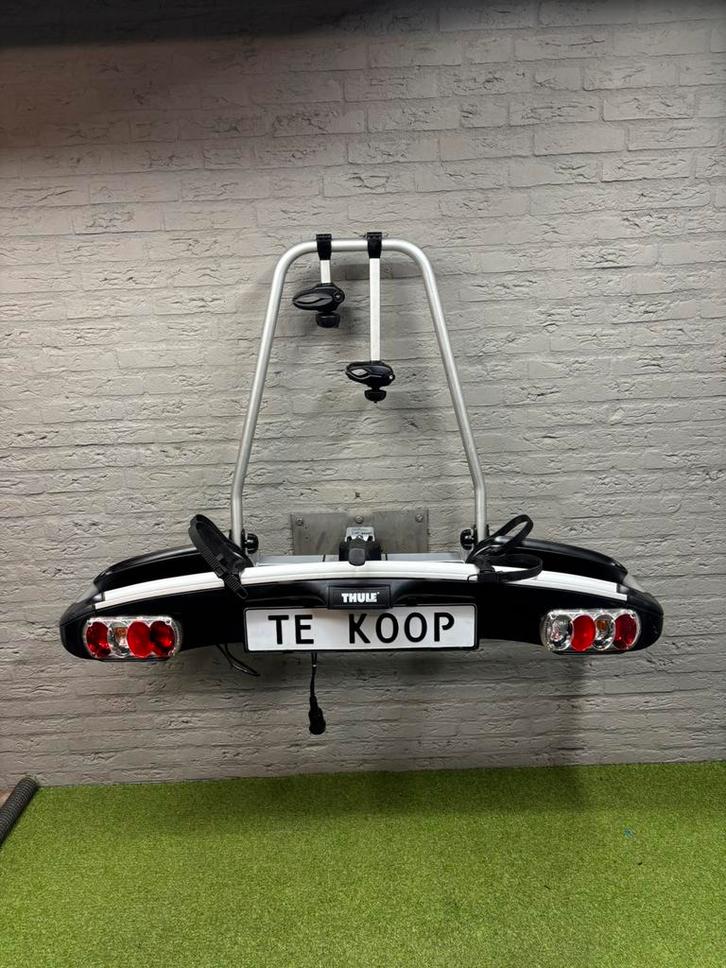 NETTE THULE 908(elek)fietsen51kg/kantelbr/klik&go/degelijk, Auto diversen, Fietsendragers, Gebruikt, Trekhaakdrager, 2 fietsen