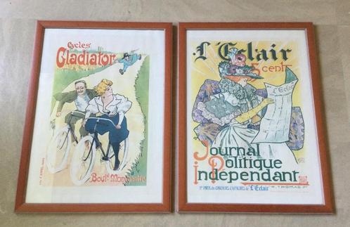 2 Art Nouveau Affiches van H.Thomas en F.Appel uit 1897/1895, Antiek en Kunst, Kunst | Litho's en Zeefdrukken, Verzenden