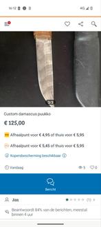 Messen Collectie: Damascus Puukko, Fins Puukko, Laguiole, Ophalen of Verzenden, Gebruikt
