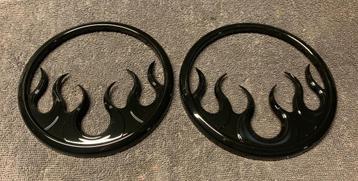 Gloss black Speaker trim, Passend op Harley Touring 14 -2022 beschikbaar voor biedingen