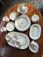 6 pers Servies handgeschilderd Bretagne Carnac blauwe druif, Ophalen, Zo goed als nieuw, Bord(en), Overige stijlen