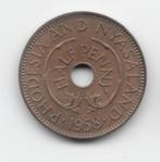 Rhodesië en Nyasaland ½ penny 1958  KM# 1, Postzegels en Munten, Losse munt, Overige landen, Verzenden