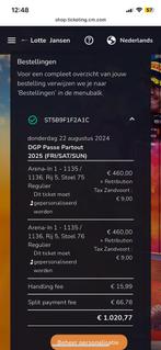 2 Weekendkaarten Dutch Grand Prix Zandvoort – Arena-In 1, Tickets en Kaartjes, Twee personen, Meerdaags