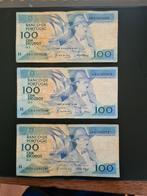 3x 100 escudos Portugal 1986 Zfr biljetten., Postzegels en Munten, Bankbiljetten | Europa | Niet-Eurobiljetten, Ophalen of Verzenden
