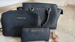 Complete set echte Michael Kors tassen,& portemonnee, Ophalen, Zo goed als nieuw, Zwart, Leer