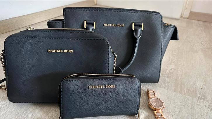 Complete set echte Michael Kors tassen,& portemonnee, Sieraden, Tassen en Uiterlijk, Tassen | Schoudertassen, Zo goed als nieuw