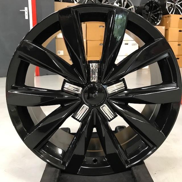 18" Zwarte Velgen Transporter T5 T6 Evt + Banden 5x120, Auto-onderdelen, Banden en Velgen, Velg(en), 18 inch, Bestelwagen, Nieuw