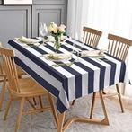 Rechthoekig Blauw Wit Gestreept Tafelkleed Tafellaken Kleed, Huis en Inrichting, Verzenden, Nieuw, Rechthoek