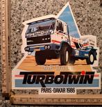 Vintage sticker DAF TRUCKS Turbotwin Parijs Dakar 1986, Ophalen of Verzenden, Zo goed als nieuw