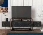 Tv meubel kast televisiemeubel zwart goud 160cm, Ophalen of Verzenden