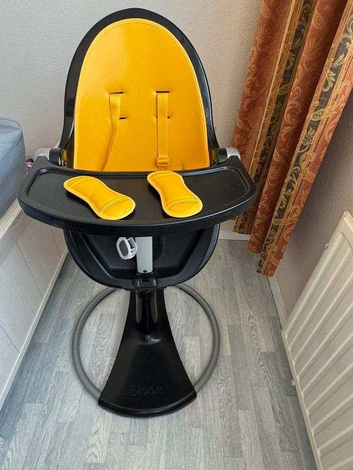 Bloom fresco kinderstoel, Kinderen en Baby's, Kinderstoelen, Gebruikt, Meegroeistoel, Aanschuifbaar, Afneembaar eetblad, Gordel(s)