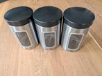 3 Brabantia RVS voorraadbussen met venster, Huis en Inrichting, Ophalen of Verzenden, Gebruikt