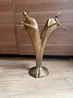 Modern Bronzen beeld van violist en fluitspeler, Ophalen of Verzenden