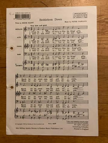 Bethlehem Down - Koorbladmuziek beschikbaar voor biedingen