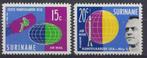 Suriname Luchtpost 33/34b postfris Ruimtevaart 1961, Postzegels en Munten, Postzegels | Suriname, Verzenden, Postfris