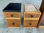 2 Vintage Ladekasten., Vintage., Gebruikt, 1 of 2 laden, Eikenhout