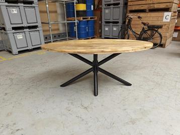 AANBIEDING Ovale tafel mangohout 180 x 100 cm Eettafel
