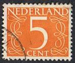 Nederland fluor zegels gestempeld uit 1953/57 div. nummers, Na 1940, Verzenden, Gestempeld