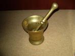 Koperen vijzel met klepel.  Doorsnee 13 cm en hoog 13.5 cm., Ophalen of Verzenden, Koper