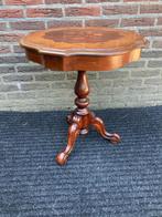 plantentafel noten ingelegd, Huis en Inrichting, Tafels | Salontafels, Ophalen, 50 tot 100 cm, 50 tot 75 cm, Klassiek