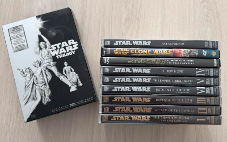 DVD | Star Wars Films deel 1 t/m 7 + The Clone Wars + Bonus, Verzamelen, Star Wars, Zo goed als nieuw, Actiefiguurtje, Ophalen of Verzenden